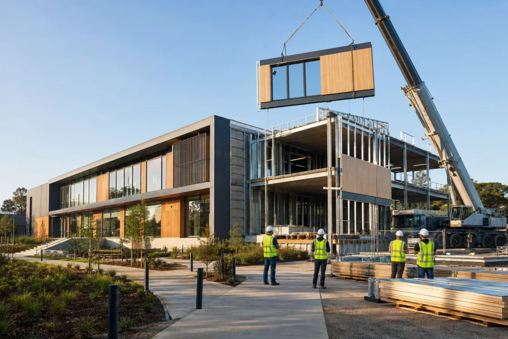 Prefab house cost includes structure, envelope and services